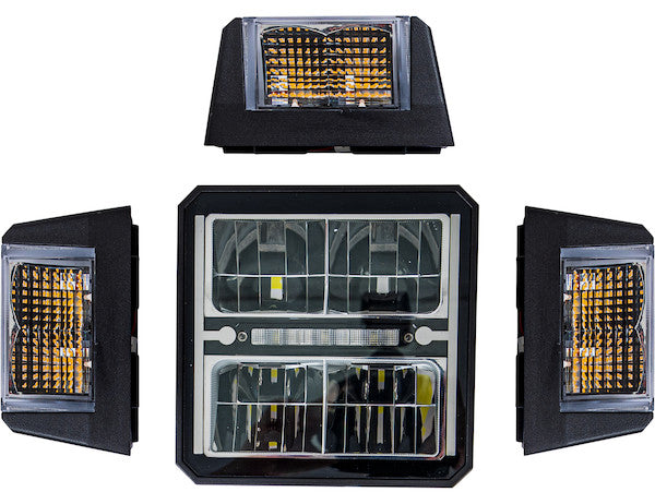 Load image into Gallery viewer, SAM Universal Heated LED Snow Plow Headlights with Multi-Mount Signal