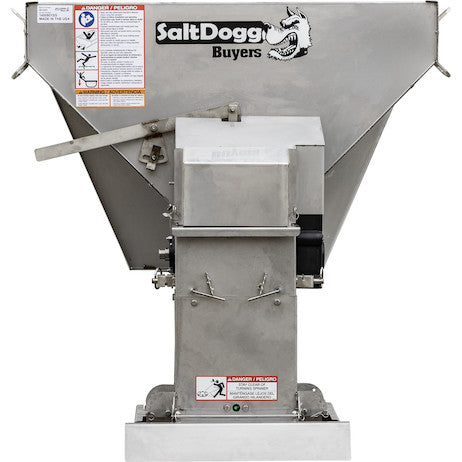 Load image into Gallery viewer, SALTDOGG® ELECTRIC STAINLESS HOPPER SPREADER WITH PINTLE CHAIN CONVEYOR