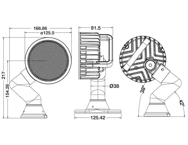 Load image into Gallery viewer, 5 Inch LED Clear Articulating Spot Light