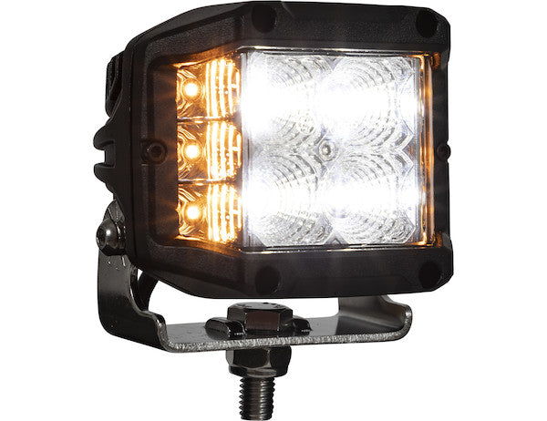Load image into Gallery viewer, 4 Inch Wide LED Flood Light with Strobe - Square Lens
