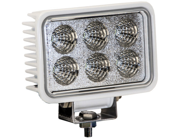 Load image into Gallery viewer, 4 Inch by 6 Inch Rectangular LED Clear Spot Light With White Housing