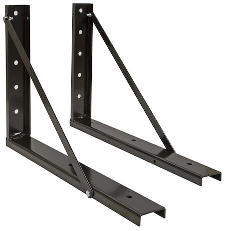 Load image into Gallery viewer, 18x24 Inch Bolted Black Structural Steel Mounting Brackets