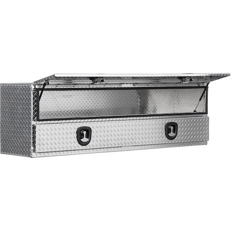 Load image into Gallery viewer, 21x18x72 Inch Diamond Tread Aluminum Flatbed Contractor With Lower Door