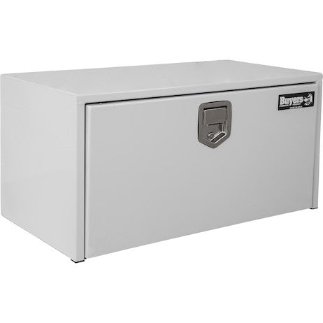 Load image into Gallery viewer, 18x18x24 Inch White Steel Underbody Truck Box with Paddle Latch