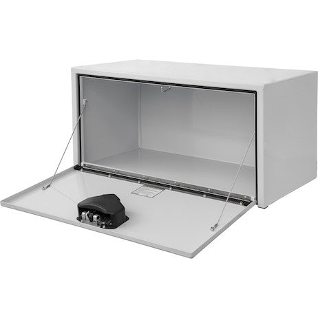 Load image into Gallery viewer, 18x18x30 Inch White Steel Underbody Truck Box with Paddle Latch
