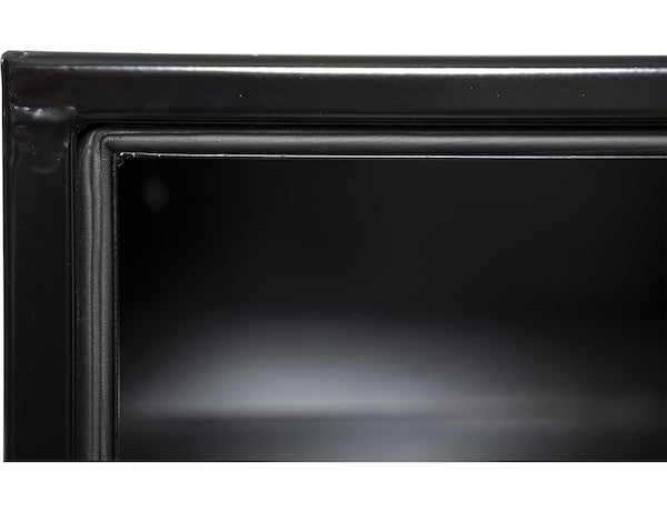 Load image into Gallery viewer, 18x18x48 Inch Black Steel Underbody Truck Box with Built-In Shelf - 3-point Latch
