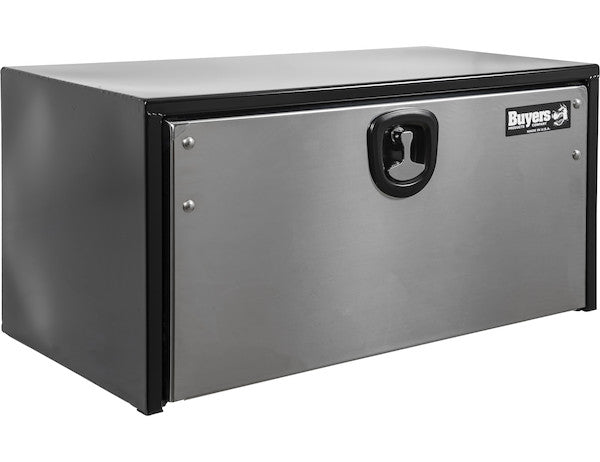 Load image into Gallery viewer, 18x18x30 Inch Black Steel Truck Box With Stainless Steel Door