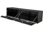 BLACK STEEL UNDERBODY TRUCK TOOL BOX WITH STAINLESS STEEL DOOR SERIES