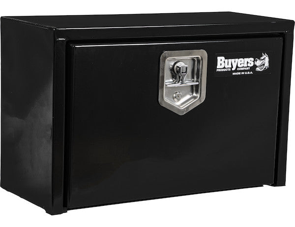Load image into Gallery viewer, 15x10x24 Inch Black Steel Underbody Truck Box with T-Handle