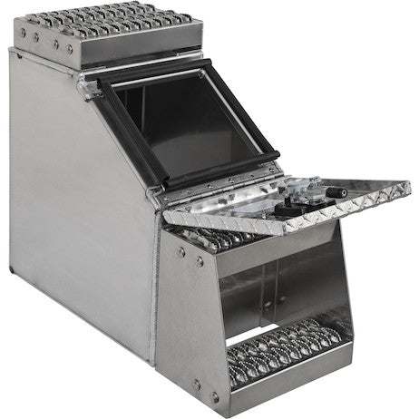 Load image into Gallery viewer, 24x28x18 Inch Heavy Duty Diamond Tread Aluminum Step Box