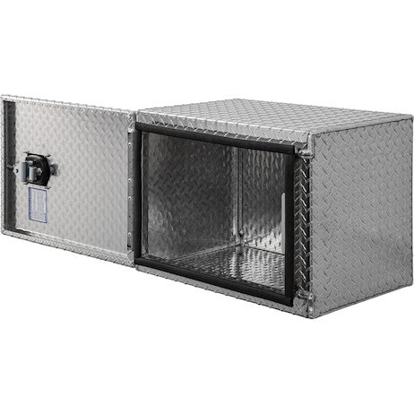 Load image into Gallery viewer, 18x18x24 Inch Diamond Tread Aluminum Underbody Truck Box - Single Barn Door, Compression Latch