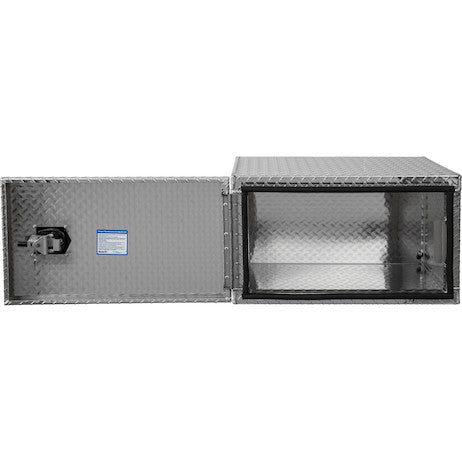Load image into Gallery viewer, 18x18x30 Inch Diamond Tread Aluminum Underbody Truck Box - Single Barn Door, Compression Latch
