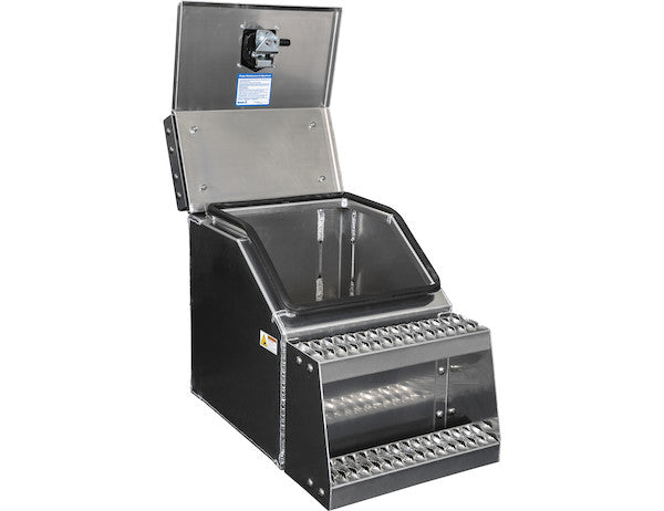 Load image into Gallery viewer, Heavy Duty Smooth Aluminum WideOpen® Step Boxes for Semi Trucks - 18 Inch Width