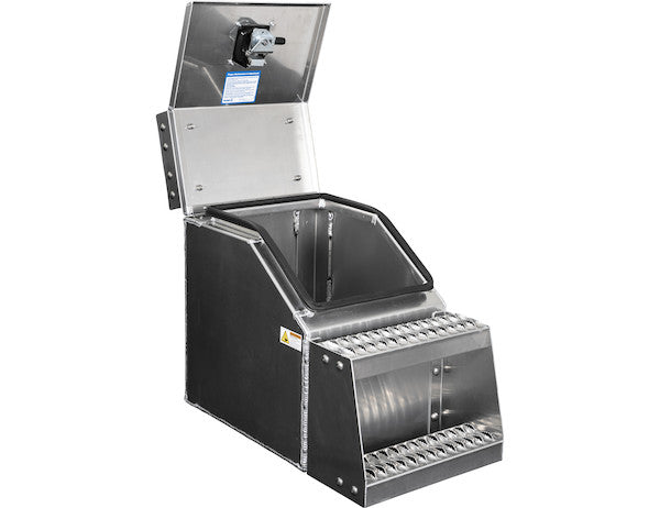 Load image into Gallery viewer, Heavy Duty Smooth Aluminum WideOpen® Step Boxes for Semi Trucks - 16 Inch Width