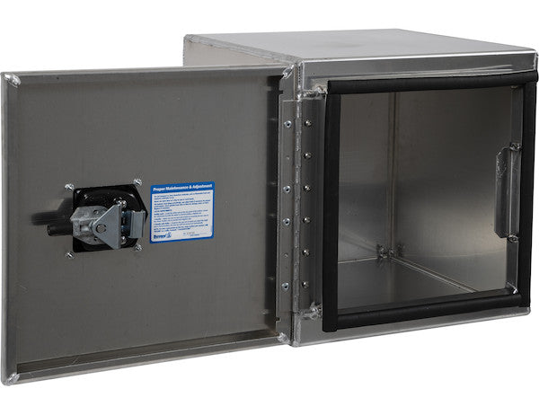 Load image into Gallery viewer, 18x18x60 Inch Smooth Aluminum Underbody Truck Tool Box - Double Barn Door, 3-Point Compression Latch