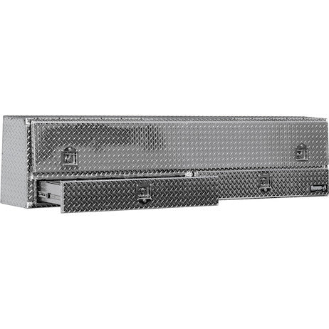 Load image into Gallery viewer, 21x13x96 Inch Diamond Tread Aluminum Pick-Up Truck Contractor With Lower Drawers Topsider