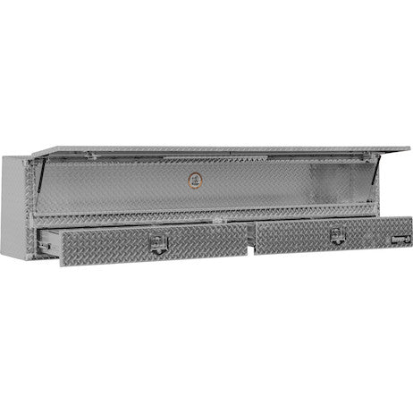 Load image into Gallery viewer, 21x13x96 Inch Diamond Tread Aluminum Pick-Up Truck Contractor With Lower Drawers Topsider