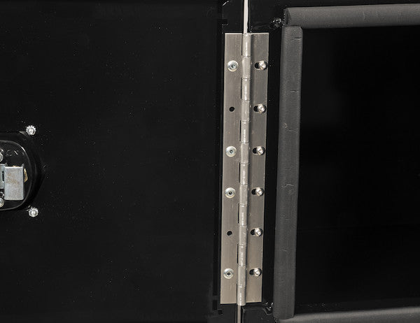 Load image into Gallery viewer, 24x24x24 Inch Black Smooth Aluminum Underbody Truck Tool Box - Single Barn Door, Compression Latch