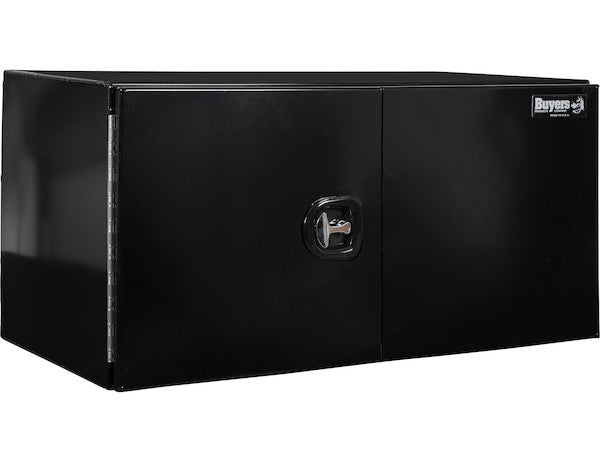 Load image into Gallery viewer, 24x24x48 Inch Black Smooth Aluminum Underbody Truck Tool Box - Double Barn Door, 3-Point Compression Latch