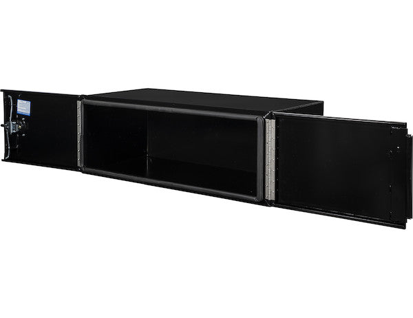 Load image into Gallery viewer, 18x24x36 Inch Pro Series Black Smooth Aluminum Underbody Truck Box with Barn Door - Double Barn Door, 3-point Compression Latch