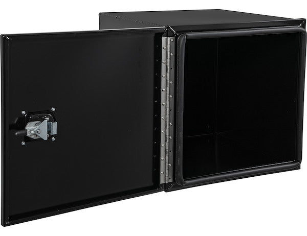Load image into Gallery viewer, 18x18x18 Inch Pro Series Black Smooth Aluminum Underbody Truck Box with Barn Door - Single Barn Door, Compression Latch