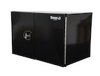 Load image into Gallery viewer, PRO SERIES BLACK SMOOTH ALUMINUM UNDERBODY TRUCK TOOL BOX WITH BARN DOOR SERIES
