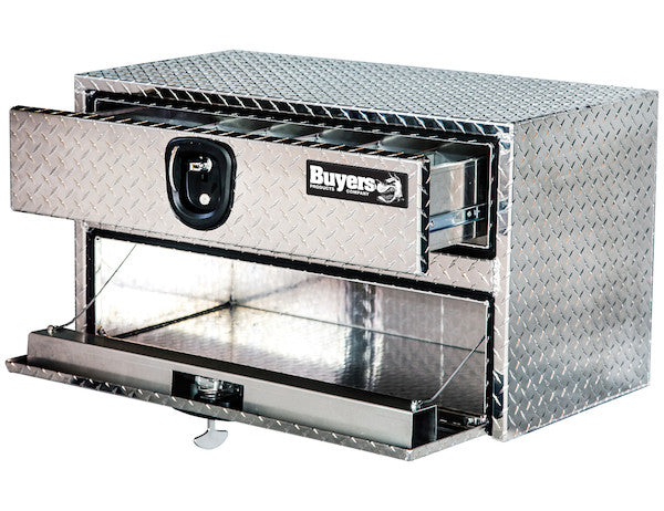 Load image into Gallery viewer, 20x18x24 Inch Diamond Tread Aluminum Underbody Truck Box With Drawer