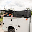 Load image into Gallery viewer, GLOSS BLACK DIAMOND TREAD ALUMINUM TOPSIDER TRUCK TOOL BOX SERIES WITH FLIP-UP DOORS