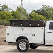 Load image into Gallery viewer, GLOSS BLACK DIAMOND TREAD ALUMINUM TOPSIDER TRUCK TOOL BOX SERIES WITH FLIP-UP DOORS