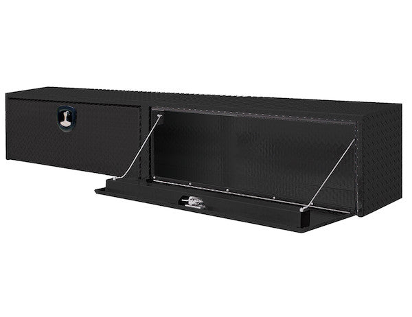 Load image into Gallery viewer, 18x16x72 Inch Gloss Black Diamond Tread Aluminum Topsider Truck Box
