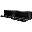 Load image into Gallery viewer, TEXTURED MATTE BLACK DIAMOND TREAD ALUMINUM TOPSIDER TRUCK TOOL BOX