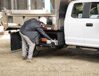 Load image into Gallery viewer, Gloss Black Diamond Tread Aluminum Underbody Truck Tool Box Series - 1725130 - Buyers Products
