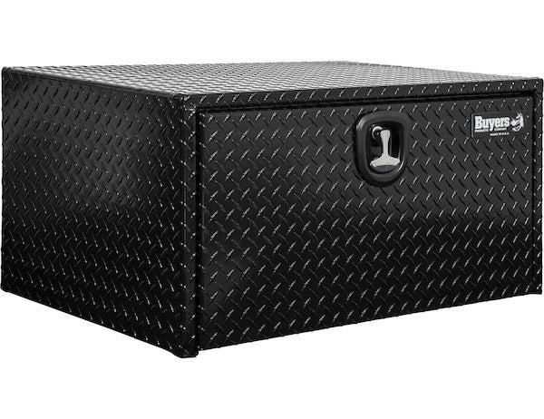 Load image into Gallery viewer, GLOSS BLACK DIAMOND TREAD ALUMINUM UNDERBODY TRUCK TOOL BOX SERIES