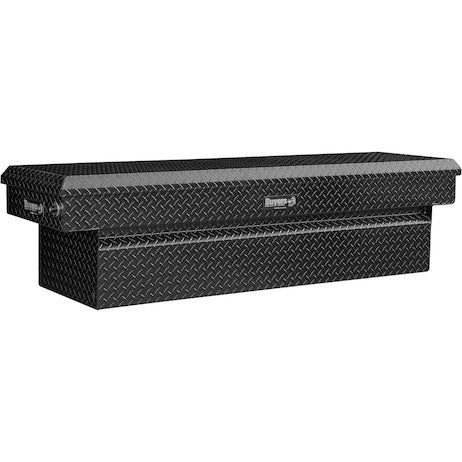 Load image into Gallery viewer, 18x20x71 Inch Gloss Black Diamond Tread Aluminum Crossover Truck Box