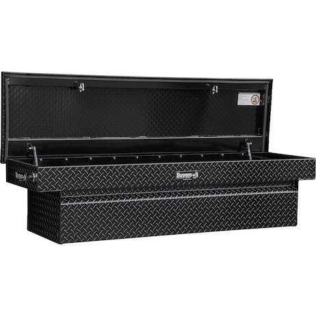 Load image into Gallery viewer, 18x20x71 Inch Gloss Black Diamond Tread Aluminum Crossover Truck Box
