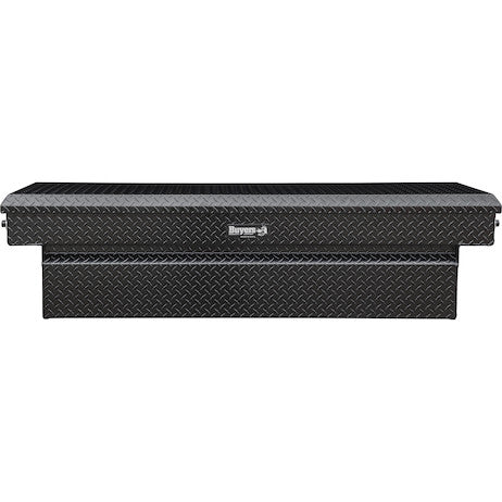 Load image into Gallery viewer, 18x20x71 Inch Gloss Black Diamond Tread Aluminum Crossover Truck Box