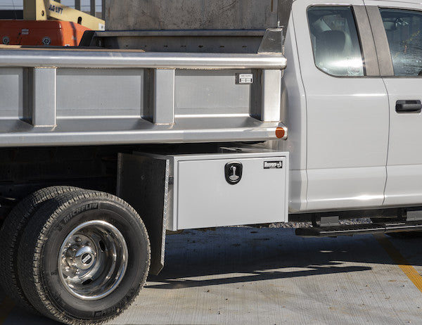 Load image into Gallery viewer, 18x18x48 Inch White Steel Underbody Truck Box With 3-Point Latch