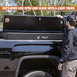 Load image into Gallery viewer, TEXTURED MATTE BLACK DIAMOND TREAD ALUMINUM LO-SIDER TRUCK TOOL BOX SERIES