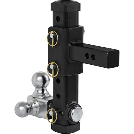 Load image into Gallery viewer, Adjustable Tri-Ball Hitch With Chrome Towing Balls For 2 Inch Hitch Receivers