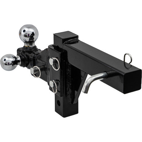 Load image into Gallery viewer, Adjustable Tri-Ball Hitch Solid Shank With Chrome Balls