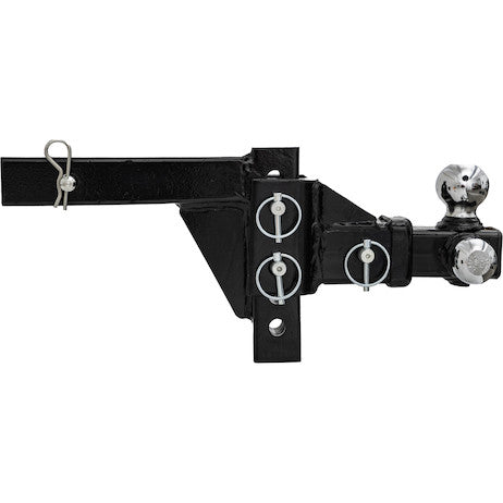 Load image into Gallery viewer, Adjustable Tri-Ball Hitch Solid Shank With Chrome Balls