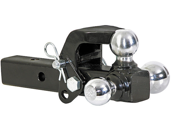 Load image into Gallery viewer, Tri-Ball Hitch Solid Shank With Pintle Hook And Chrome Balls