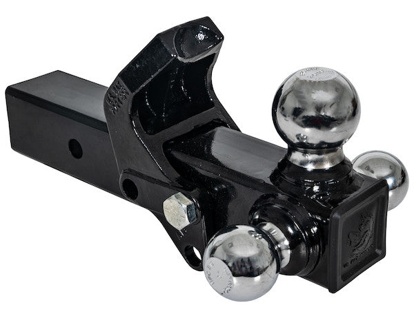 Load image into Gallery viewer, Tri-Ball Hitch with Pintle Hook and Chrome Towing Balls - 2-1/2 Inch Receiver