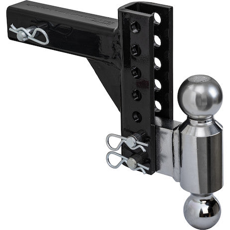 Load image into Gallery viewer, Adjustable Dual Ball Hitch with 2" & 2-5/16" Towing Balls for 2" Hitch Receivers - 5" Drop