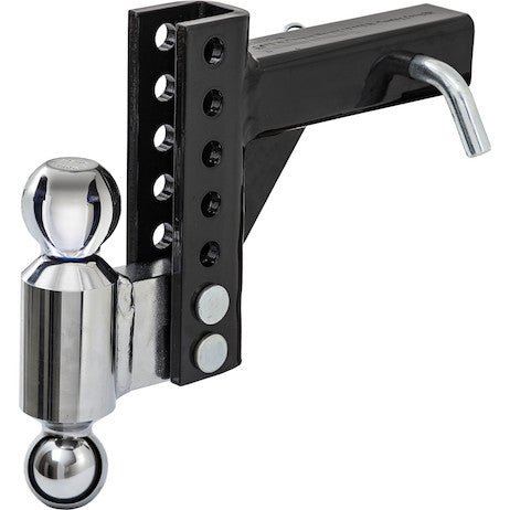 Load image into Gallery viewer, Adjustable Dual Ball Hitch with 2" & 2-5/16" Towing Balls for 2" Hitch Receivers - 5" Drop