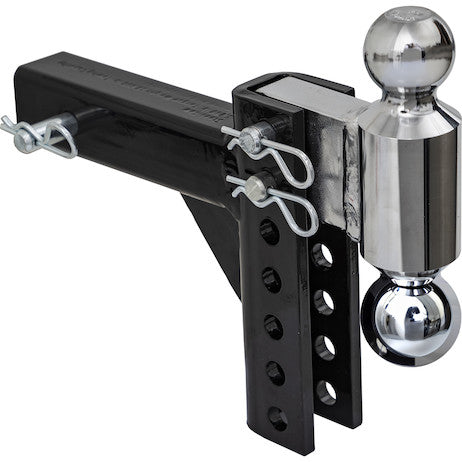 Load image into Gallery viewer, Adjustable Dual Ball Hitch with 2" & 2-5/16" Towing Balls for 2" Hitch Receivers - 5" Drop