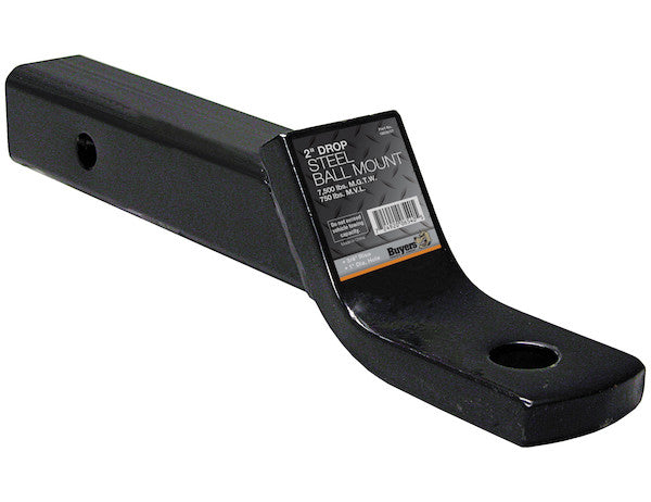 Load image into Gallery viewer, 2 Inch Ball Mount With 2 Inch Drop x 10 Inch Long Tube Black