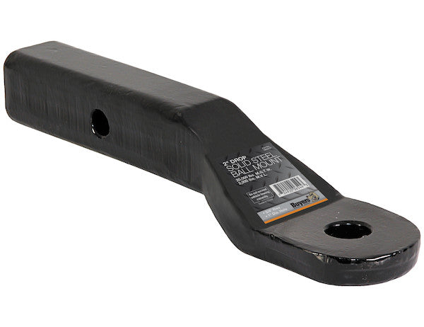 Load image into Gallery viewer, 2 Inch Heavy-Duty Ball Mount 6 Inch Drop x 9-3/8 Long Tube Black For 1 Inch Hole
