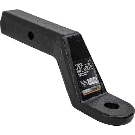 Load image into Gallery viewer, 2 Inch Heavy-Duty Ball Mount 4 Inch Drop x 7-7/8 Long Tube Black For 1 Inch Hole