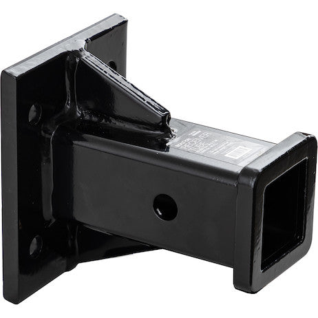 Load image into Gallery viewer, Black Receiver Tube 2 Inch I.D. x 6 Inch Long Welded To 1/2 Inch Mounting Plate